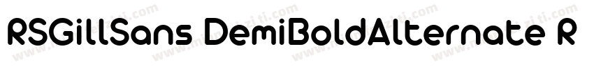 RSGillSans DemiBoldAlternate Regula字体转换